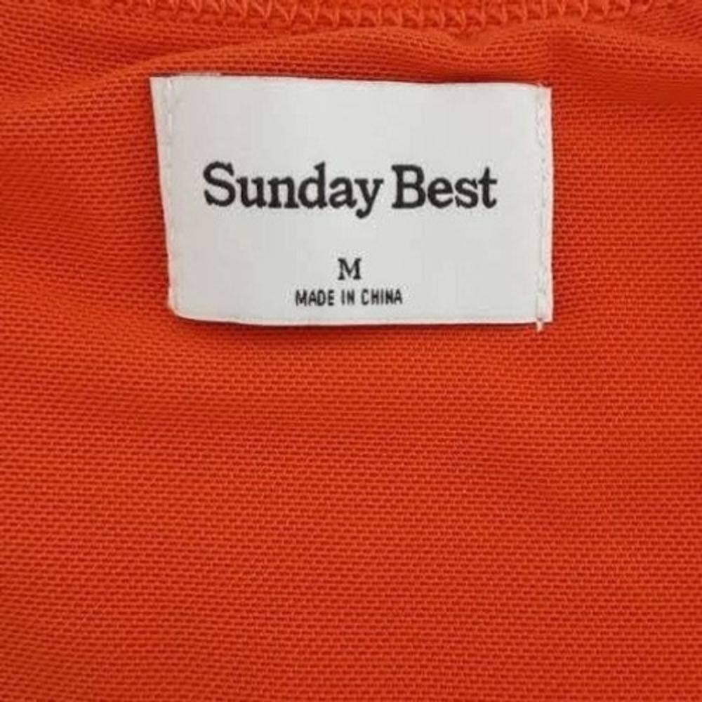 Sunday Best Aritzia Orange Square Neck Sleeveless Mini Dress Size Medium NWOT - Picture 5 of 8